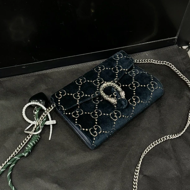 99新 GUCCI/古驰 古驰酒神蛇头单肩斜挎包/11902779