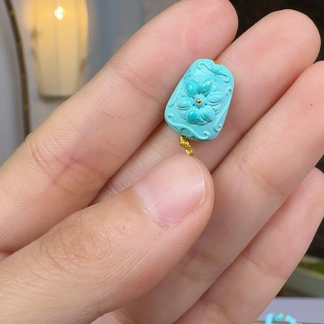 绿松石未镶嵌挂件