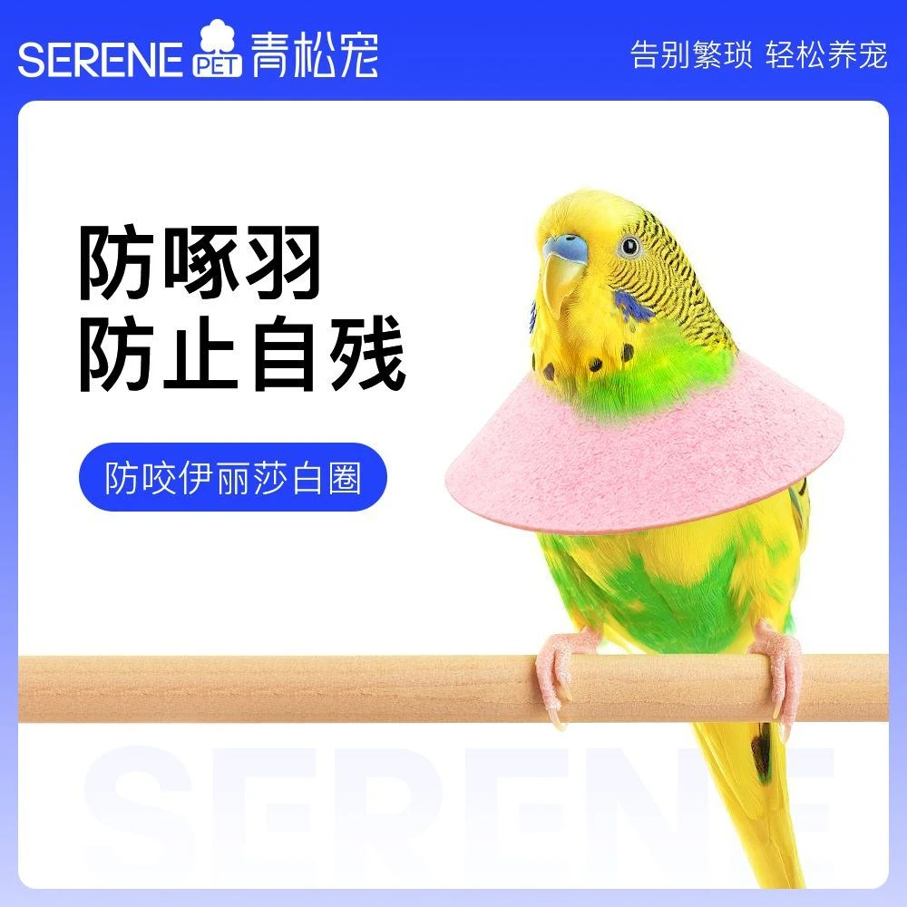 鹦鹉伊丽莎白圈鸟用牡丹防咬圈防咬毛啄羽毛受伤保护脖套