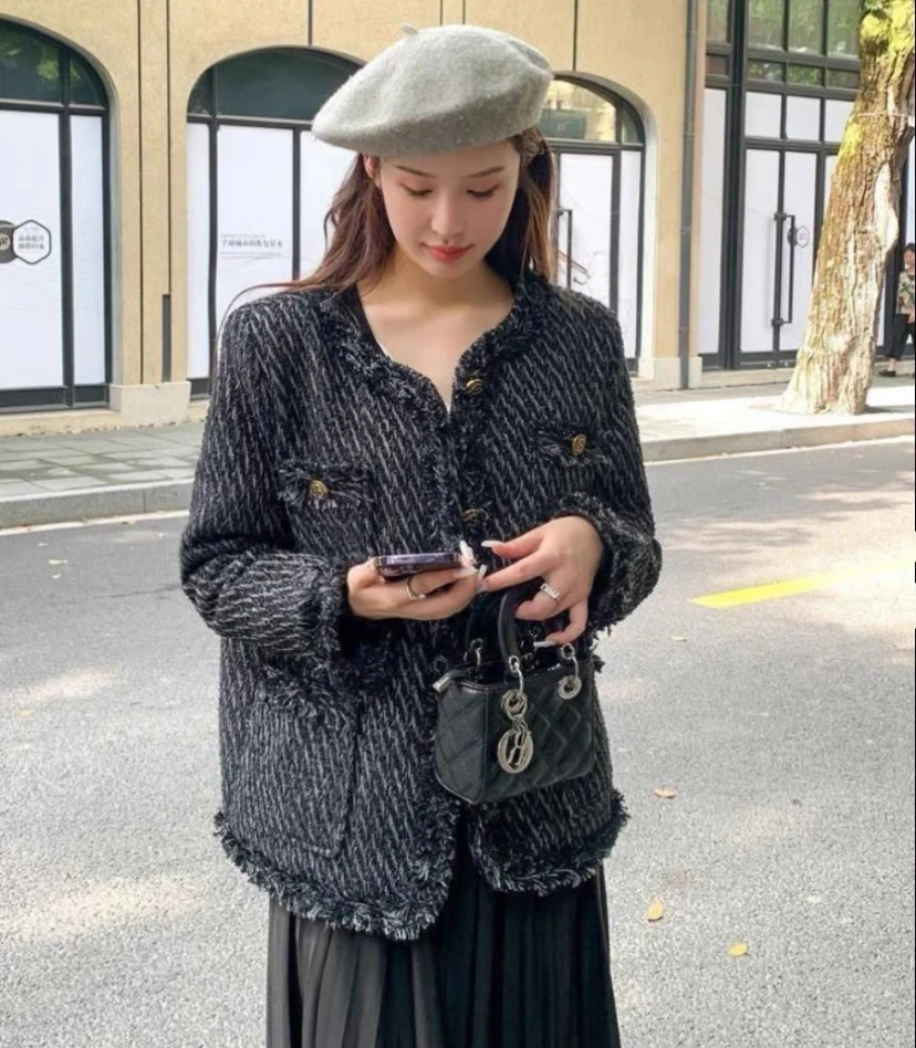 【影姐宠粉】冬季新款亮丝时尚气质名媛百搭小香风羽绒服外套1115