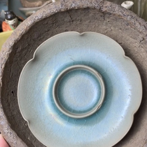 炉暖**城宝丰清凉寺汝窑残器