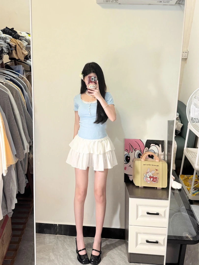 半身裙蛋糕裙外穿短裙蓬蓬裙小个子百搭打底简约通勤高腰