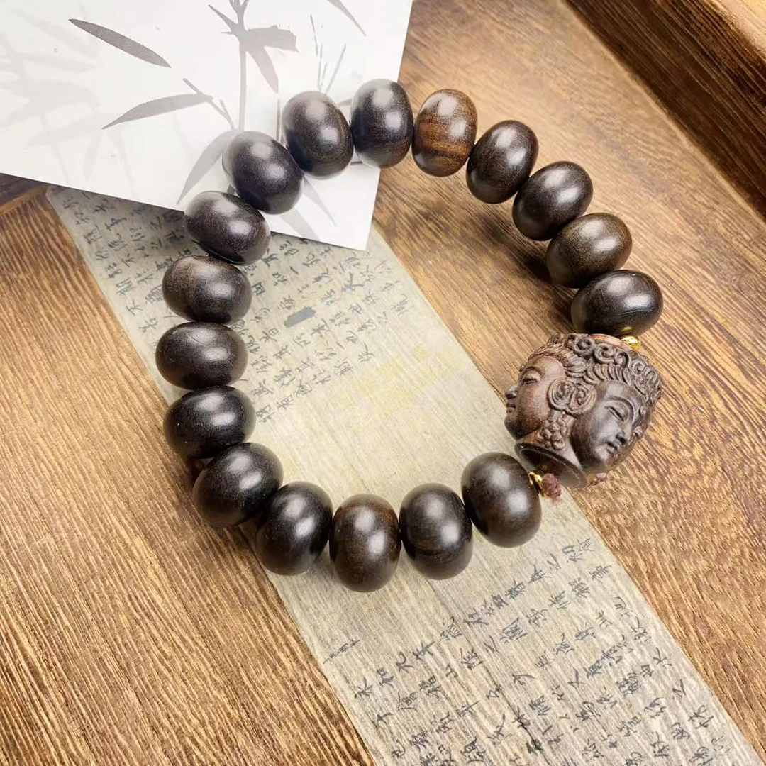 【阳光福利】11*15MM沉贵宝三面佛算盘珠（无礼盒）手串 SPY-0209