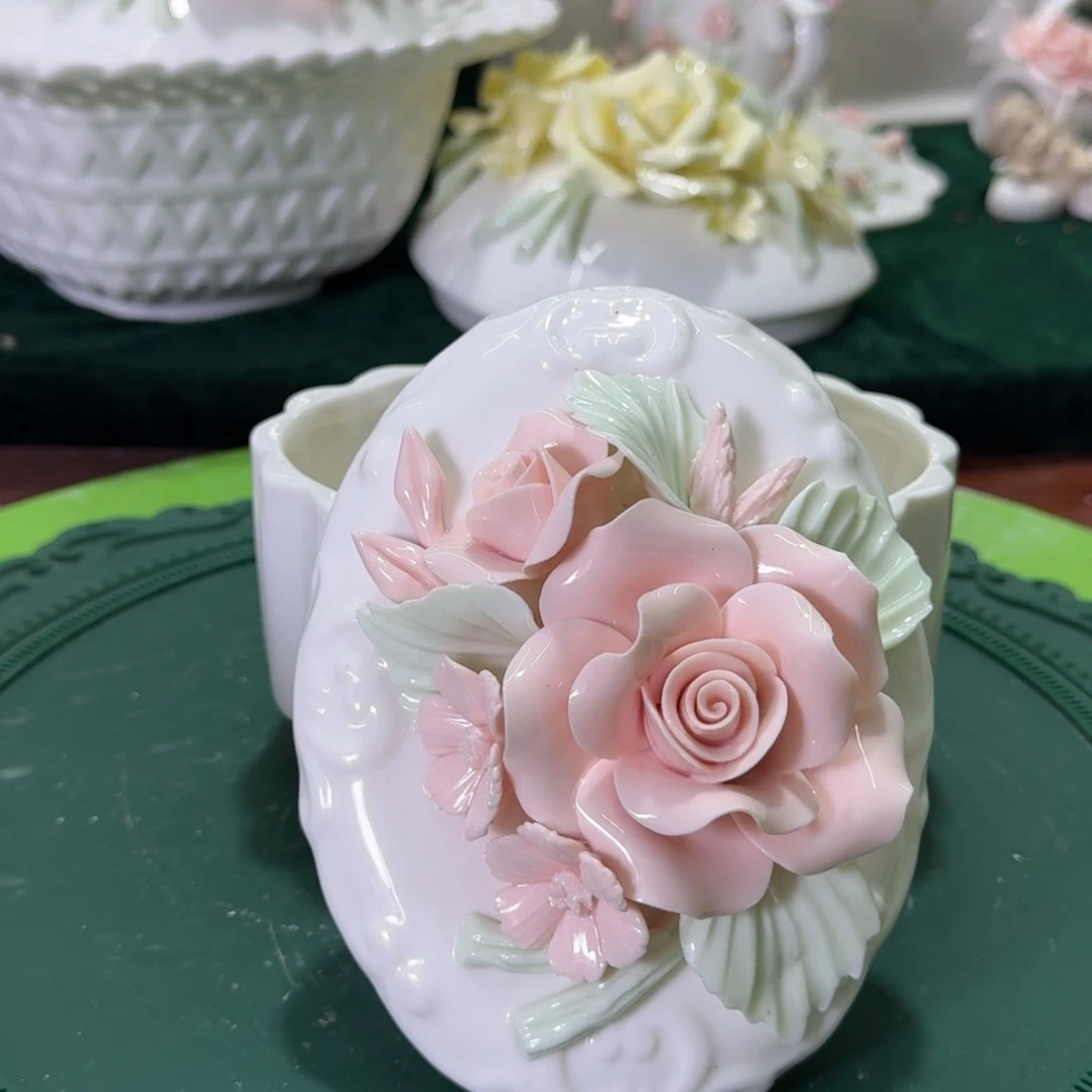 瓷片玫瑰花一斤量炖盅