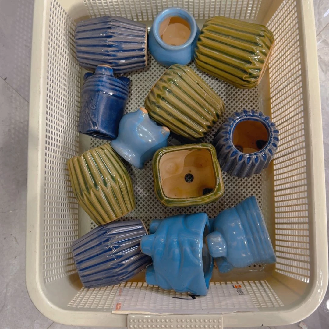 紫砂花盆粗陶精雕