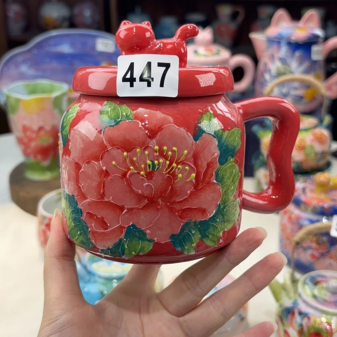 景德镇手绘高温釉下彩陶瓷茶具