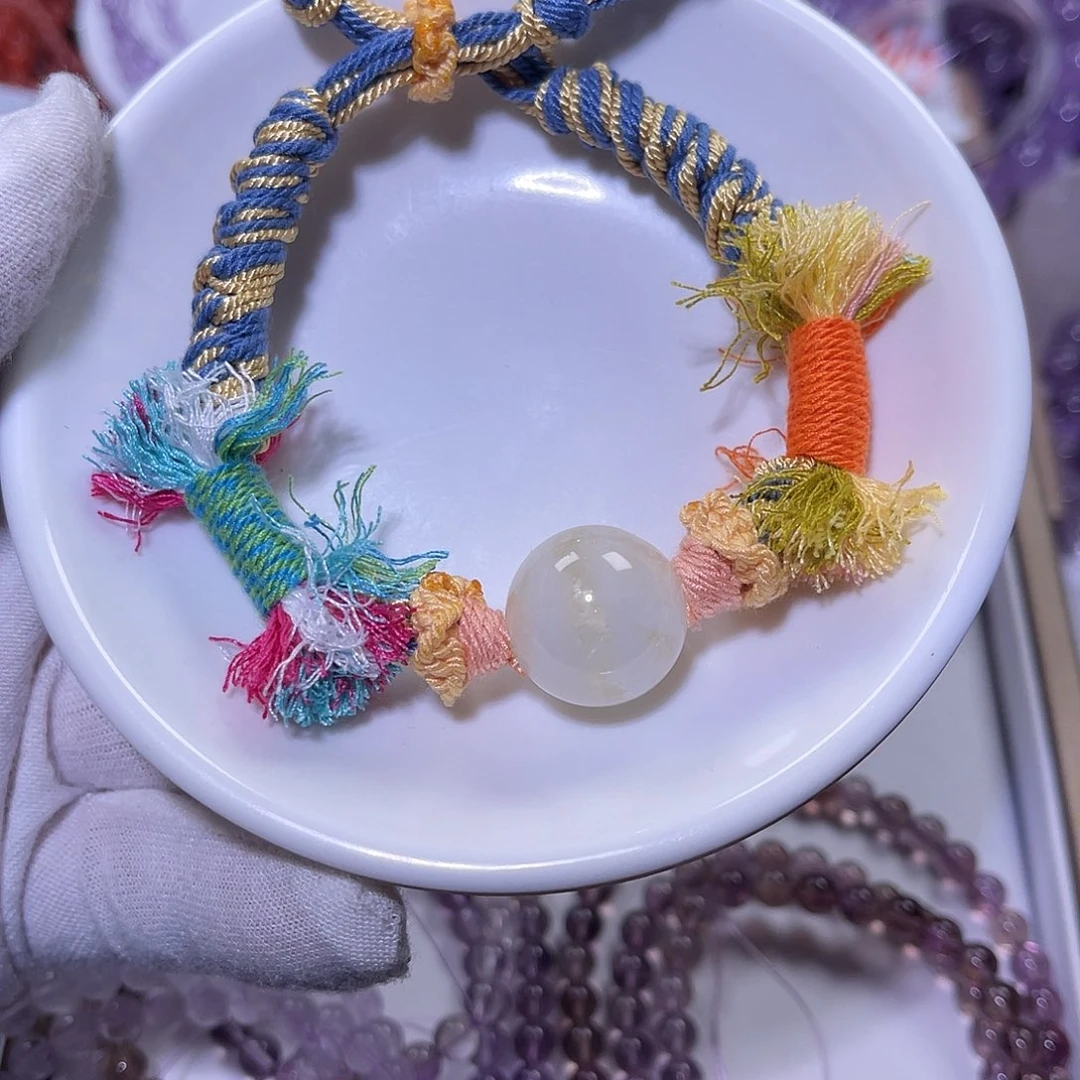 手链未镶嵌水晶天然水晶纯手工编织diy手链