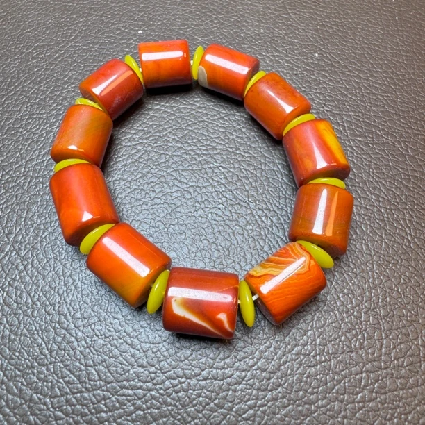 战国红玛瑙手串a66