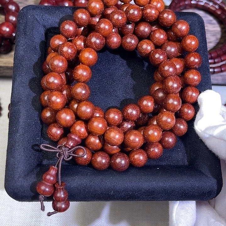 檀香紫檀（小叶紫檀）印度小叶紫檀1.0*108颗无胶膜