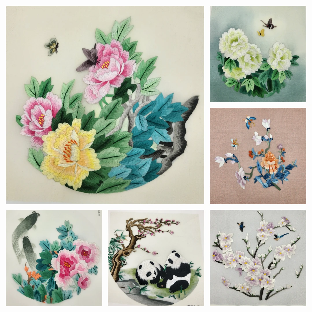 苏绣双面绣团扇。