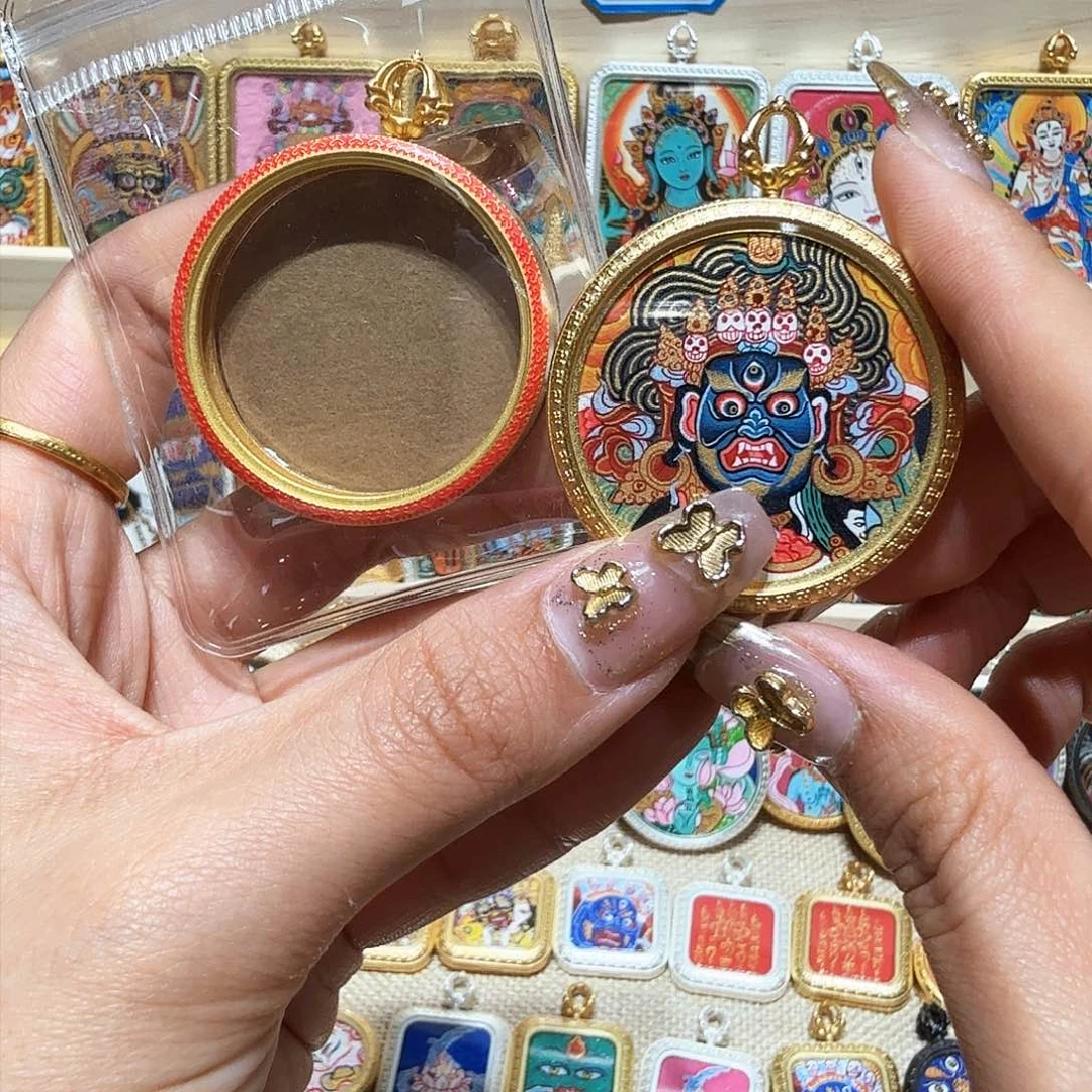 吊坠热贡纯手绘唐卡非遗文化