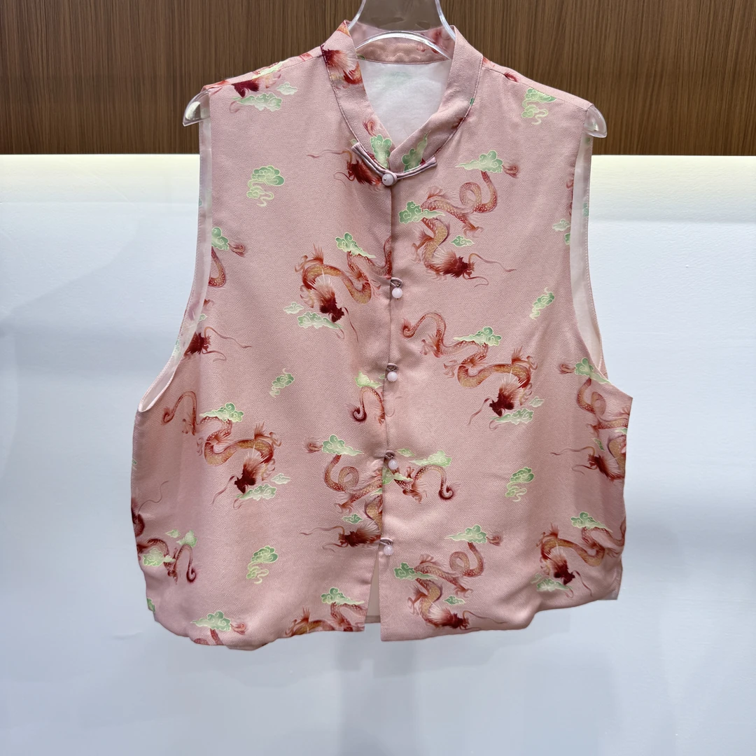 马夹双面碎花休闲