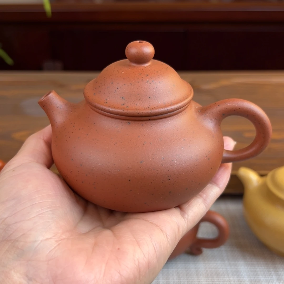 y***.紫砂茶壶大红泥容天全手200cc