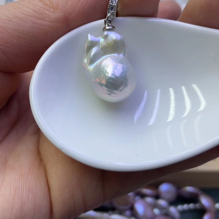 淡水珍珠吊坠(不含链)合金