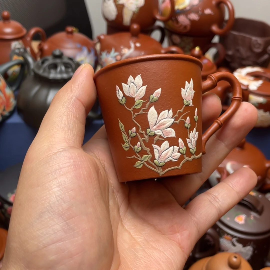 茶杯红泥紫砂主人杯80cc