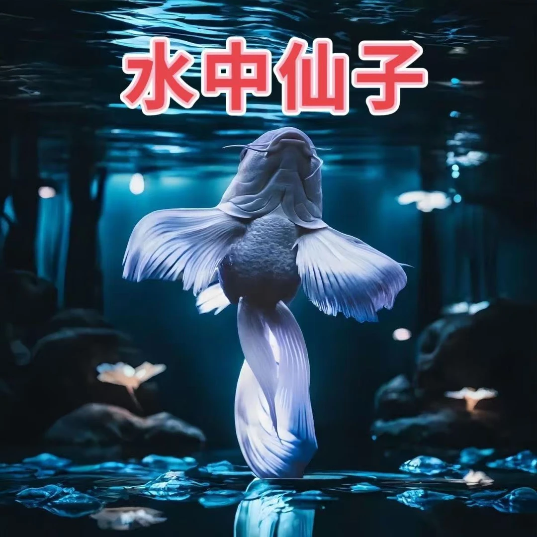 精选短身白短球蝴蝶鲤石膏白冷水观赏鱼飘逸好看