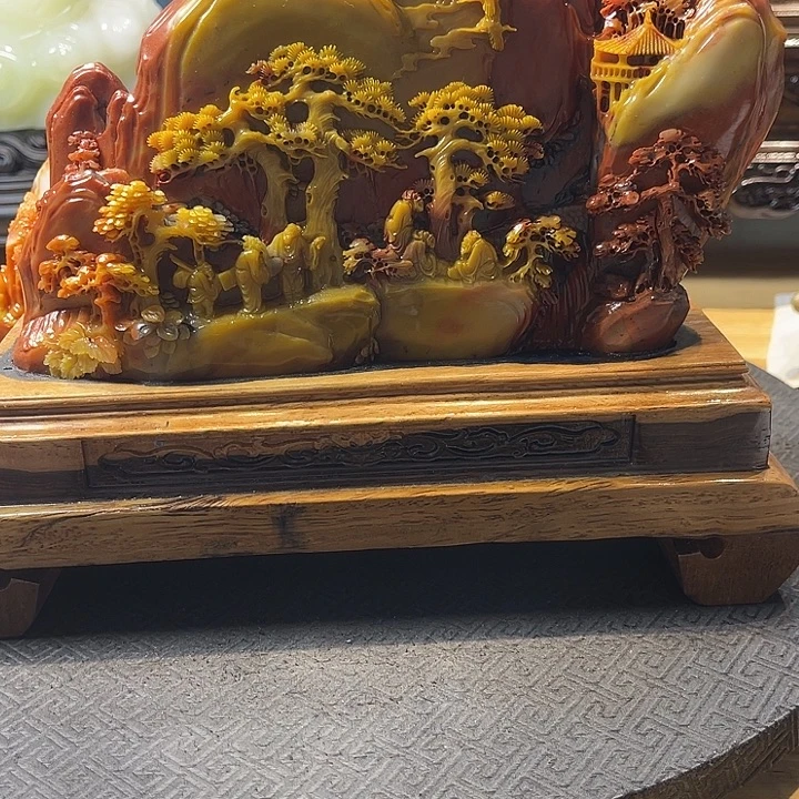 寿山石富贵山居图