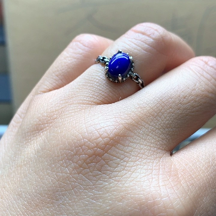 水晶水晶戒指银S925镶嵌