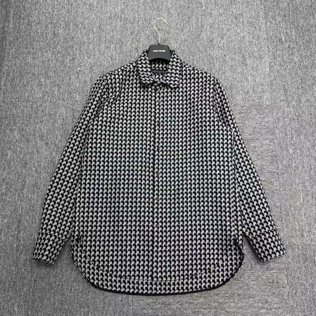 99新 LouisVuitton/路易威登 千鸟格衬衫/s码/编码12550