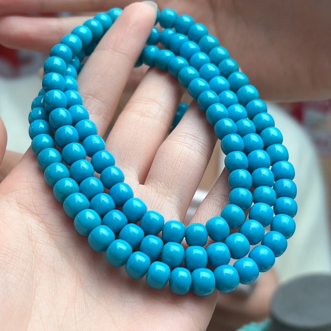 梦***唐绿松石未镶嵌颈饰