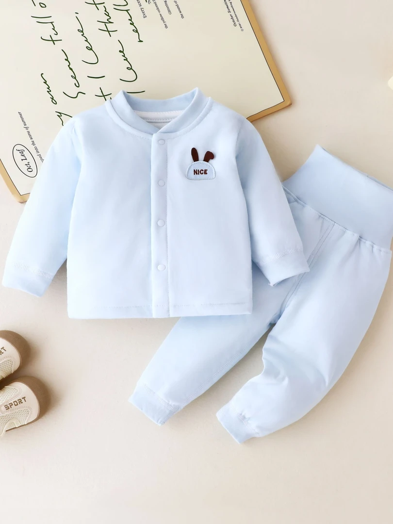 儿童春秋婴儿夹棉套装长袖棉衣秋裤