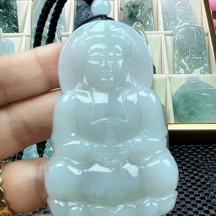 颈饰未镶嵌翡翠天然翡翠观音
