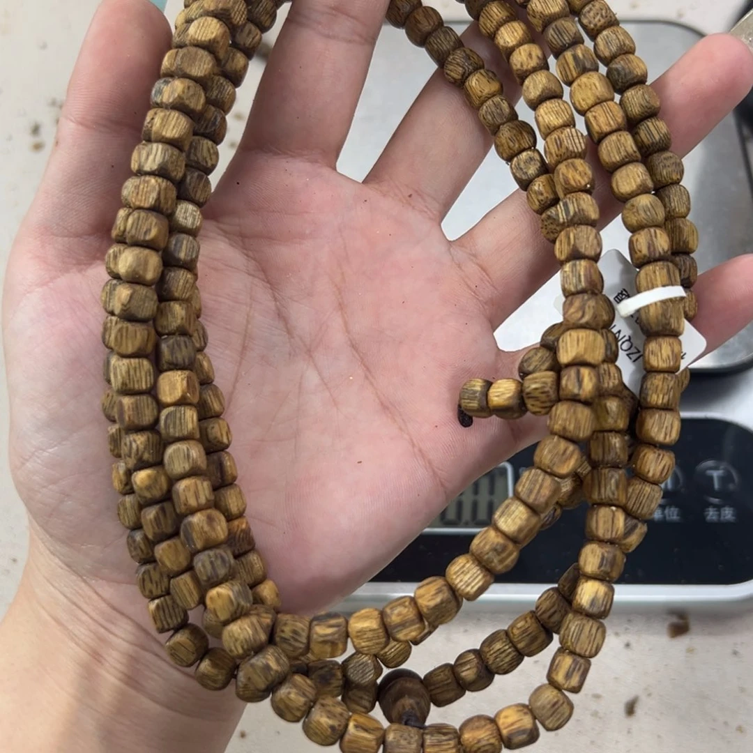 沉香手串奇楠沉香四方珠多圈多样性发一