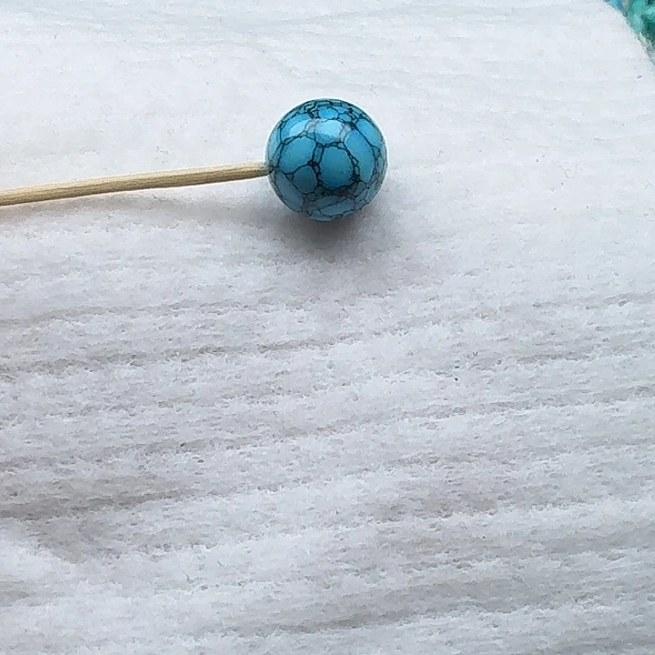 尺寸：12蓝网花纹圆珠 单珠一颗