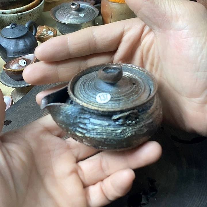杯手工粗陶、柴烧茶器