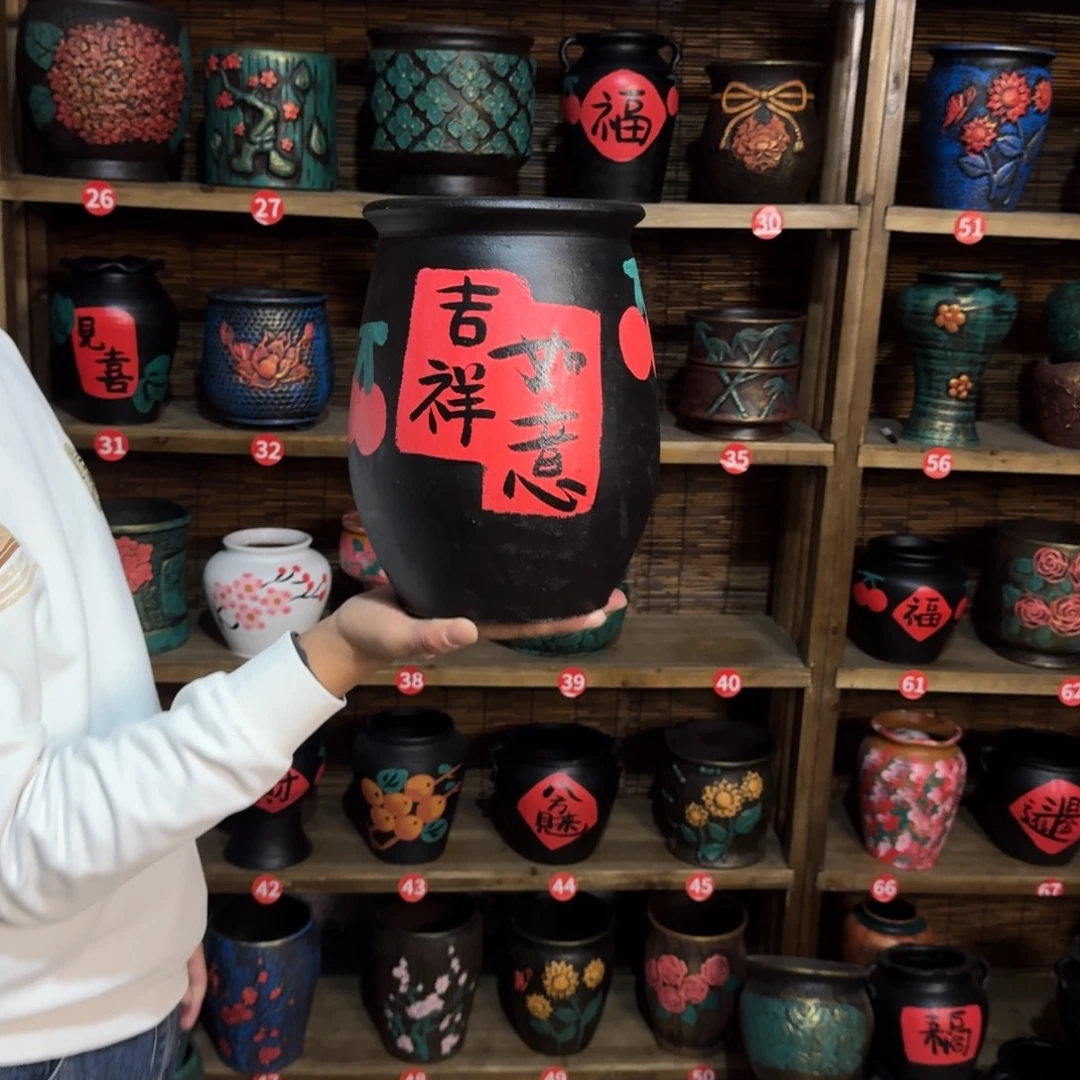 25*17 带孔高端浮雕花盆炸炸炸