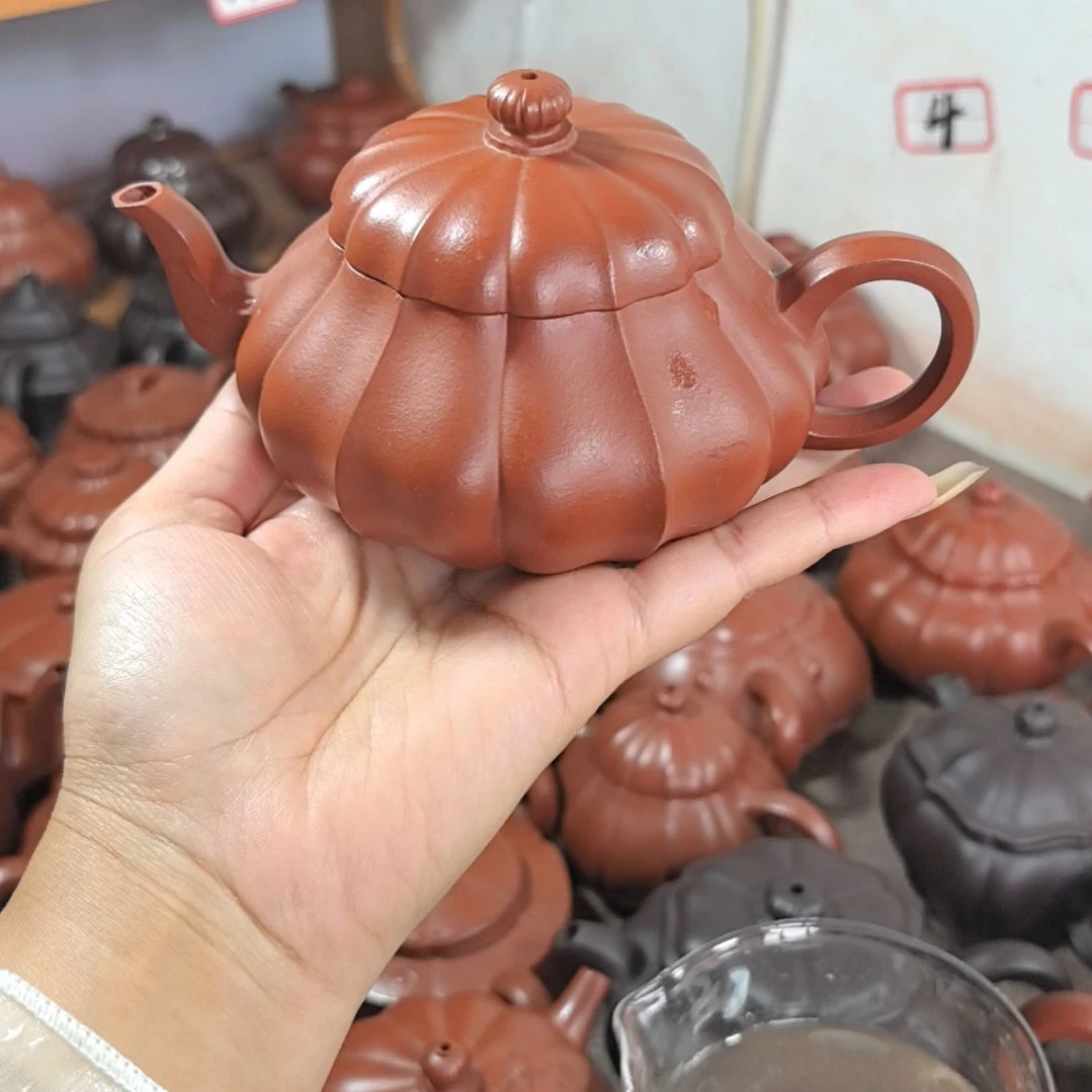 無***在紫砂茶壶朱泥筋纹君德240cc