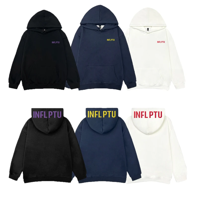 潮牌爆款字母印花连帽卫衣女秋冬季时尚大码百搭男女同款套头外套