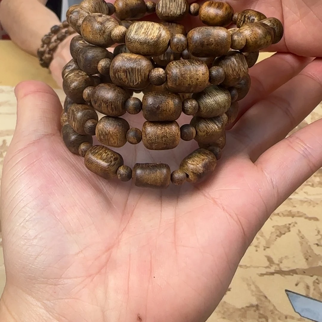 沉香手串白棋瘤疤多样性发货1条6克