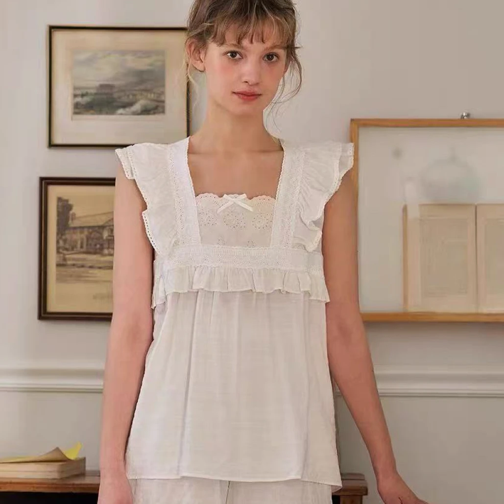 延吉优佰家/韩国UL家棉质新款上下分体套装 25186