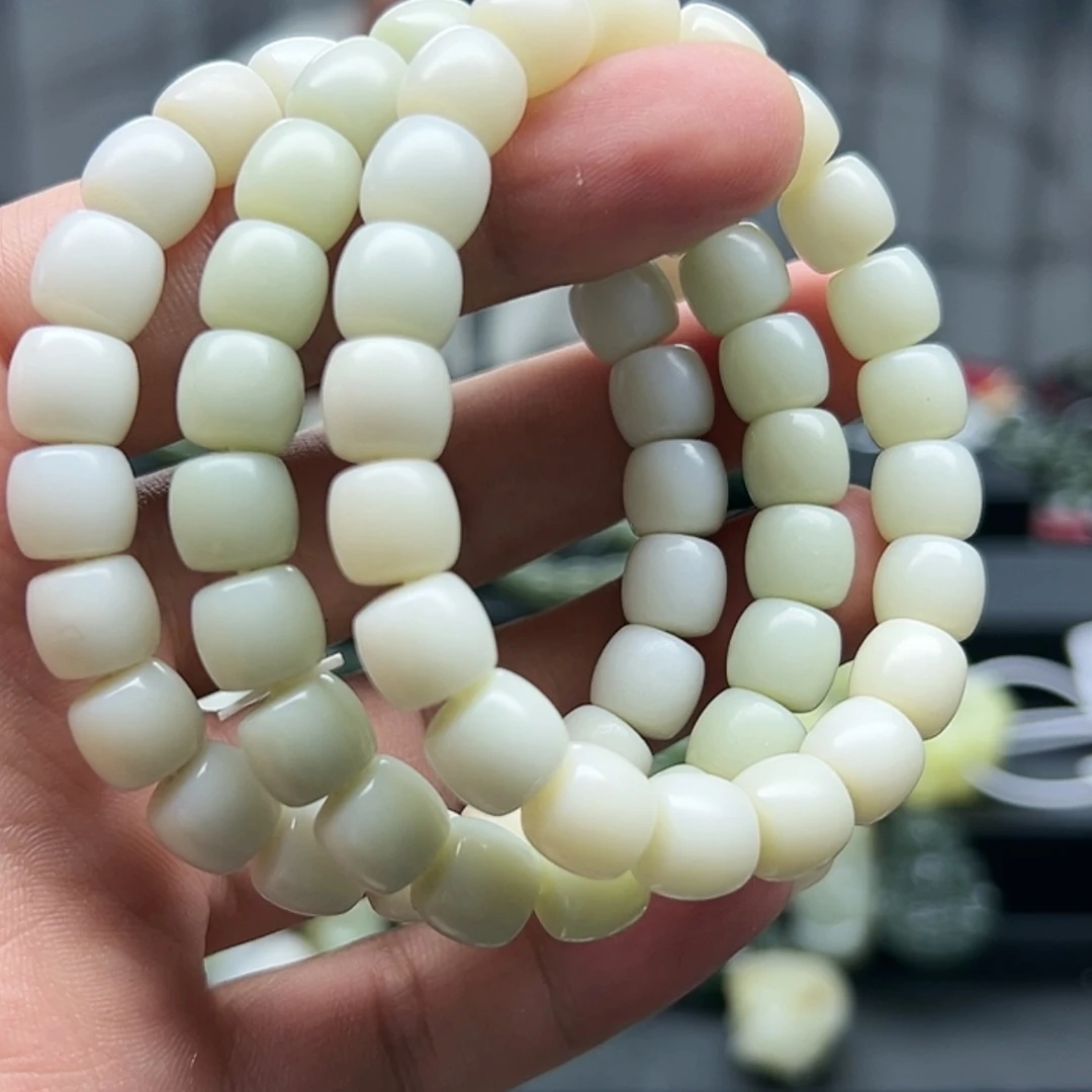 【闪购商品】未镶嵌手串和田玉和田玉纯天然米白卡10