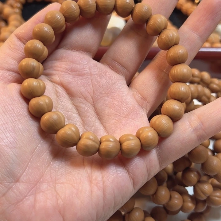 猴头微瑕12左右皮桃手串单圈