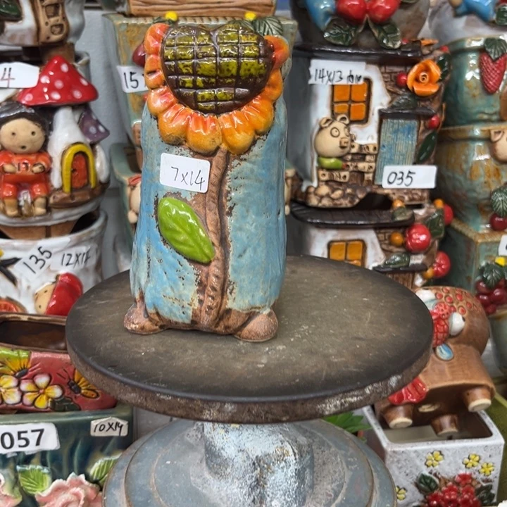 紫砂花盆粗陶材质多肉花盆