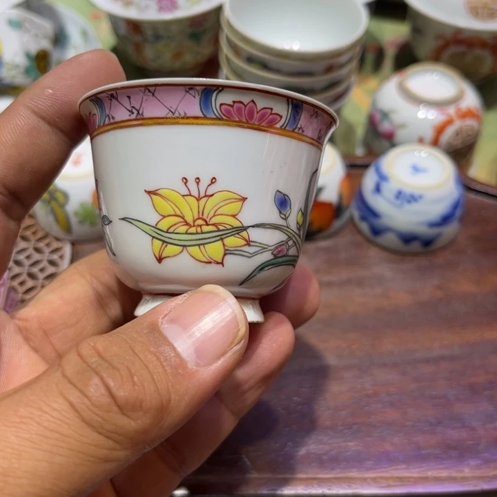 纯手绘精品盖碗杯