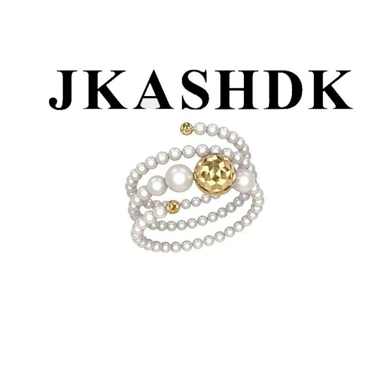 JKASHDK 铜合金仿珍珠戒指 珍珠戒指指环小众
