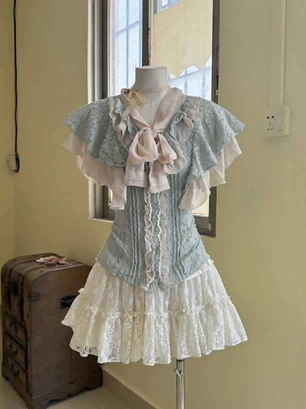 啵啵间专拍109-169古着vintage吊带上衣蛋糕裙