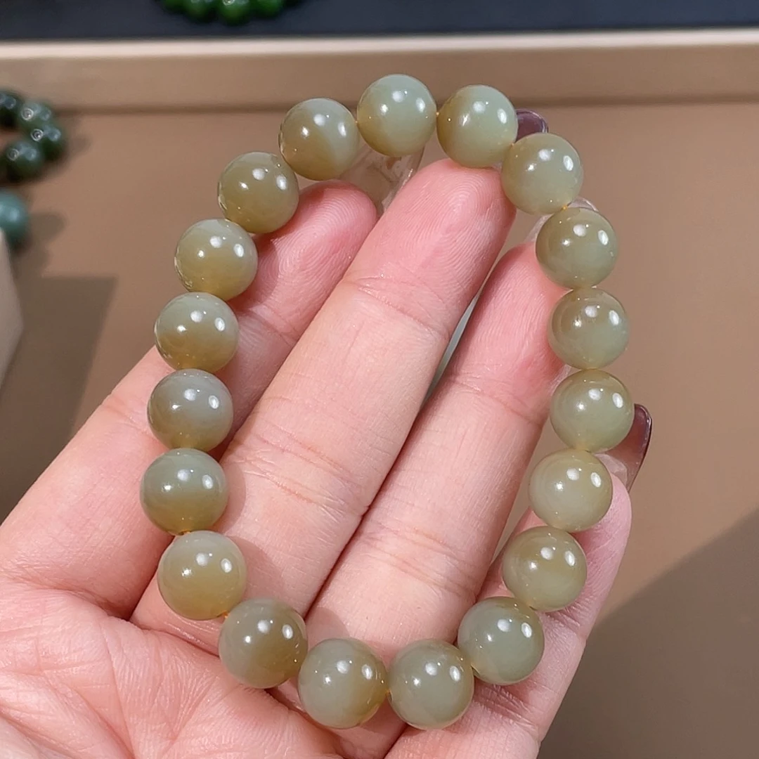 和田玉手链未镶嵌10金山矿