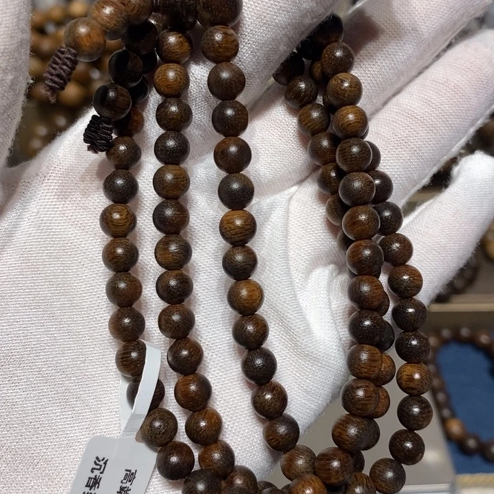 沉香手串越南芽庄白棋楠