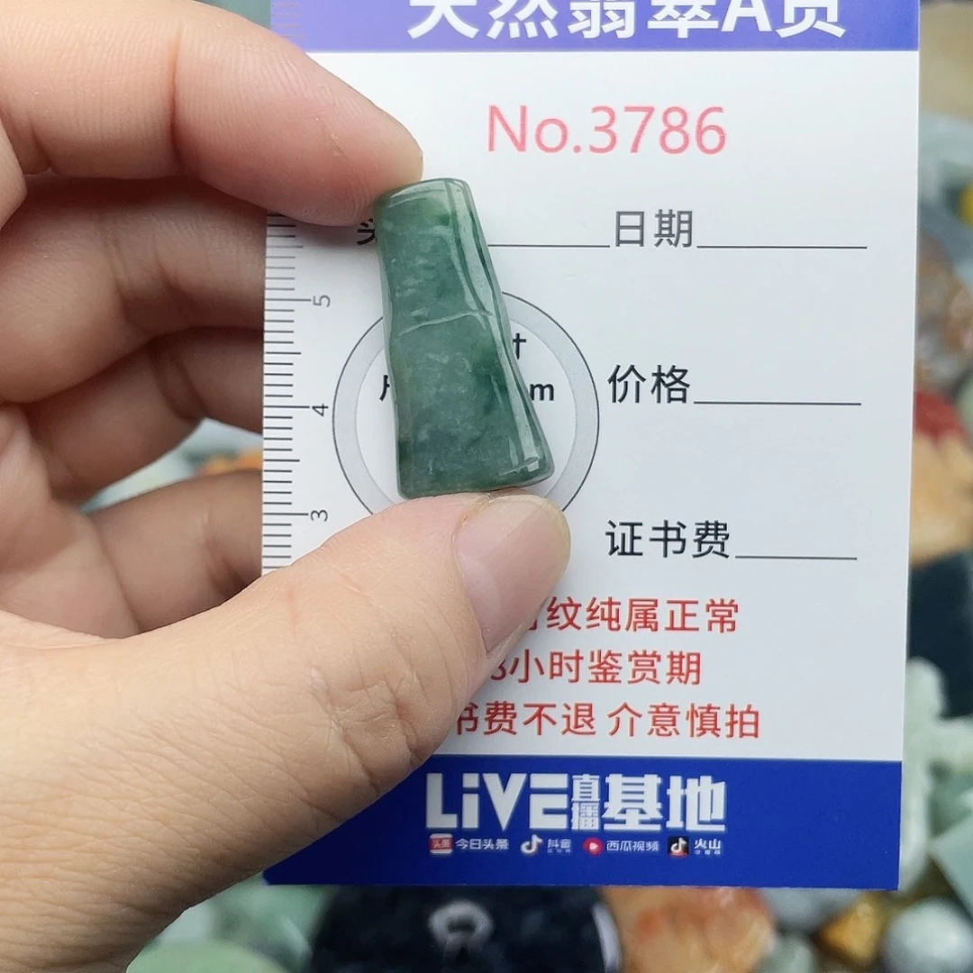 翡翠未镶嵌挂件3786