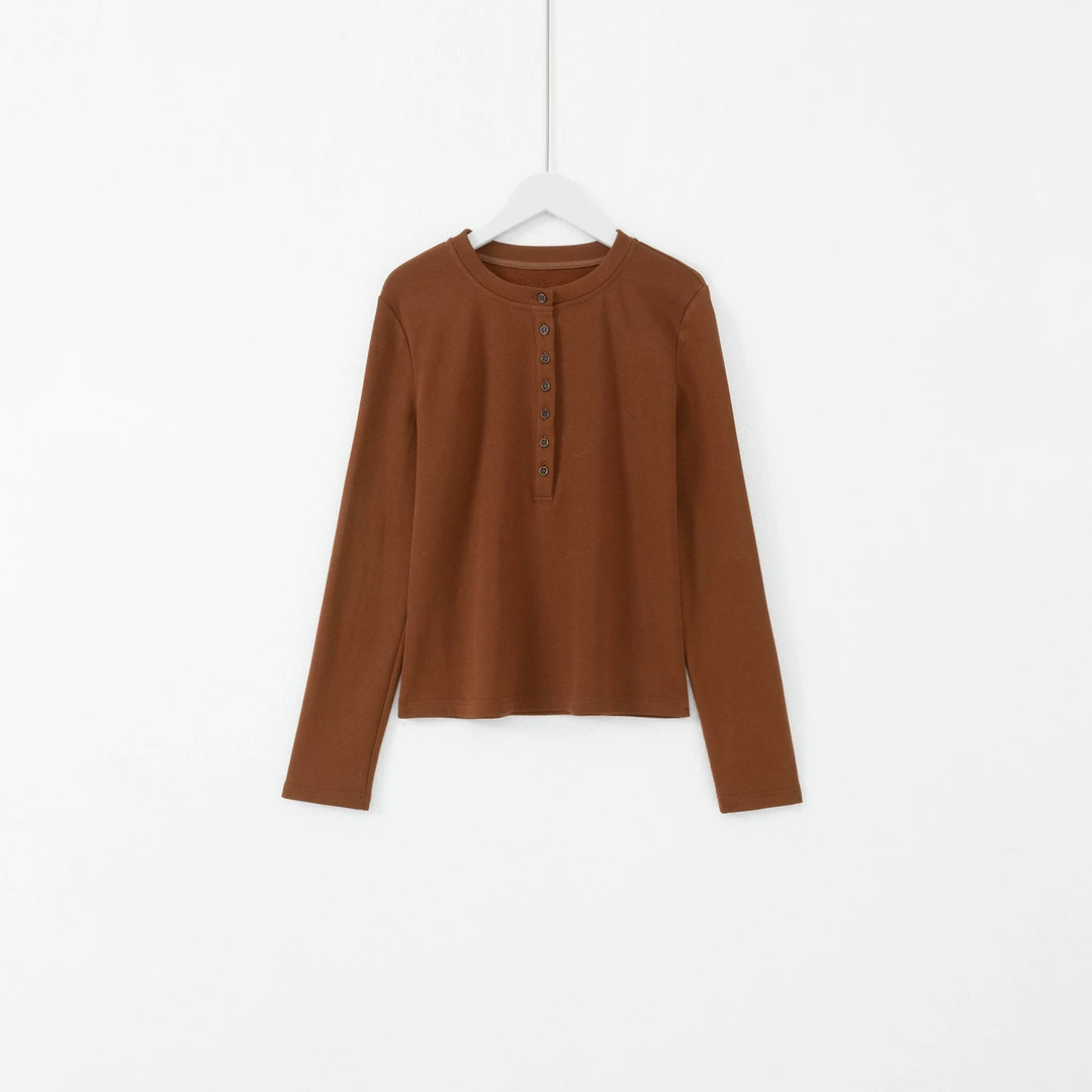 几里与麻 极简气质半襟长袖毛针织衫 衣长53胸围88 2091445