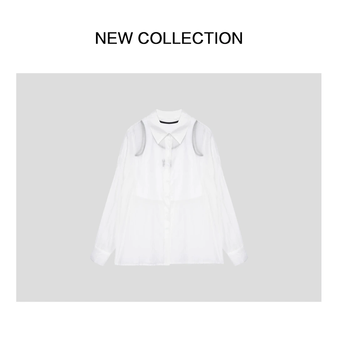【诗语专属】简约现代白色衬衫C1F27006