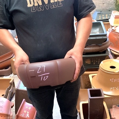 紫砂花盆手工艺品
