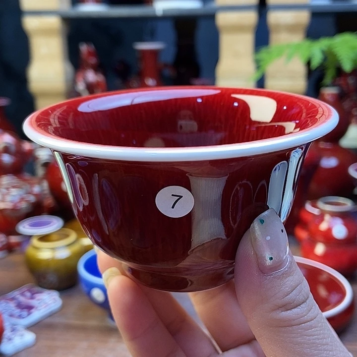 陶瓷景德镇名陶雅玩原矿郎红