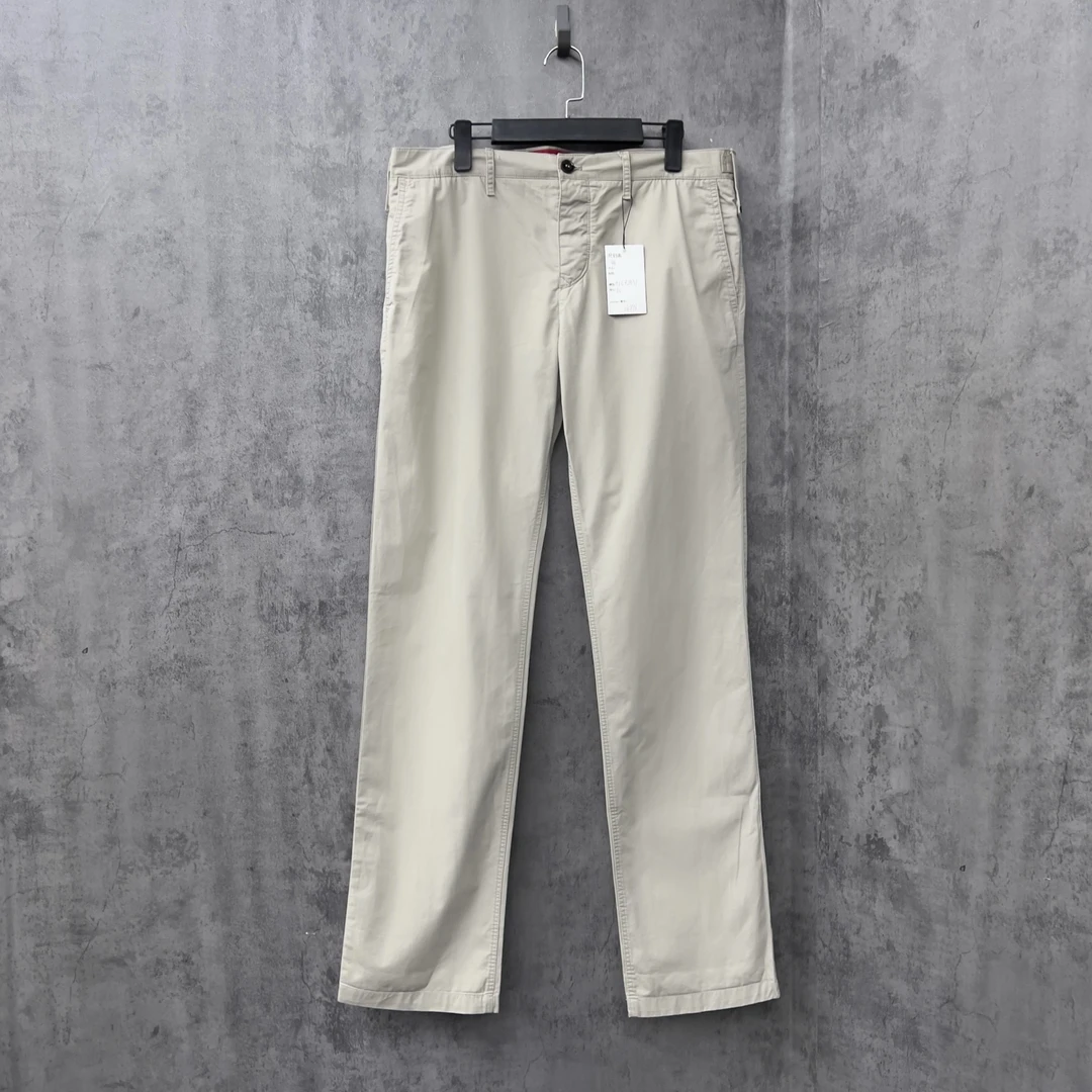 99新 BURBERRY/博柏利 卡其色立体刻字Logo休闲裤/ZK896/44码