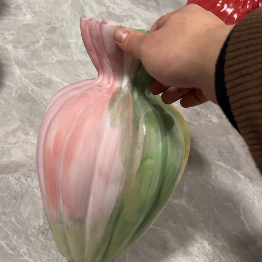 摆件陶瓷花瓶高31口6