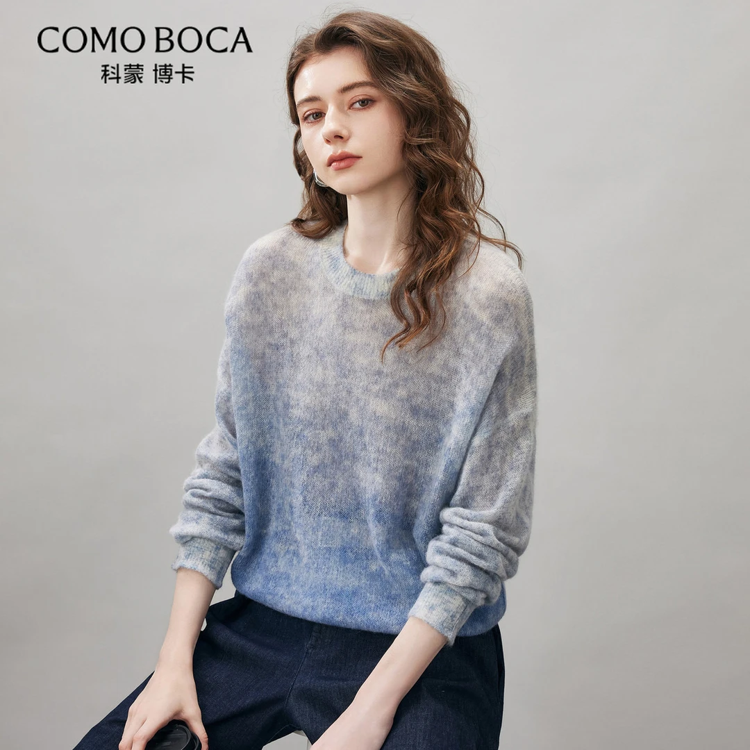 COMOBOCA/科蒙·博卡知性风女羊毛衫时髦羊驼毛上衣KSTTM02982